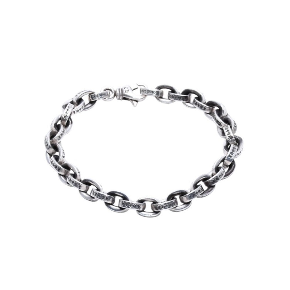 CHROME HEARTS クロムハーツ LARGE PAPER CHN 9インチ ラージペーパーチェーン ブレスレット 重量36.55g 全長約21.5cm 美品 中古 4a003437