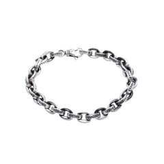 CHROME HEARTS クロムハーツ LARGE PAPER CHN 9インチ ラージペーパーチェーン ブレスレット 重量36.55g 全長約21.5cm 美品 中古 4a003437