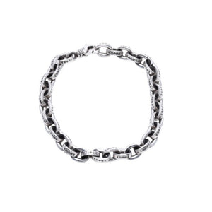 CHROME HEARTS クロムハーツ LARGE PAPER CHN 9インチ ラージペーパーチェーン ブレスレット 重量36.55g 全長約21.5cm 美品 中古 4a003437