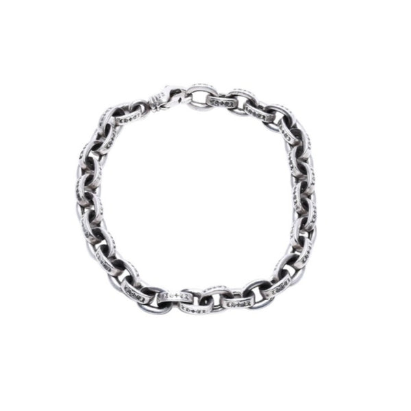 CHROME HEARTS クロムハーツ LARGE PAPER CHN 9インチ ラージペーパーチェーン ブレスレット 重量36.55g 全長約21.5cm 美品 中古 4a003437