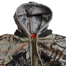 画像をギャラリービューアに読み込む, 新品未使用 MOWALOLA モワローラ GRAFFITI BOMBER グラフィティ ボンバージャケット サイズL カーキ マルチカラー 中古 4a003400