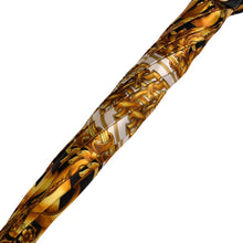 Load the image into the gallery viewer. GIANNI VERSACE ベルサーチ 長傘 バロック柄 レオパード柄 イエロー ゴールド金具 美品 中古 4a003013