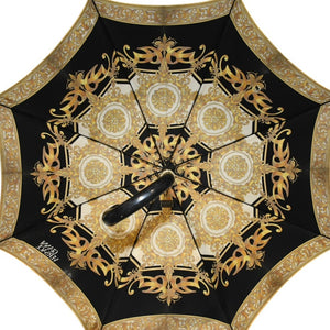 GIANNI VERSACE ベルサーチ 長傘 バロック柄 レオパード柄 イエロー ゴールド金具 美品 中古 4a003013