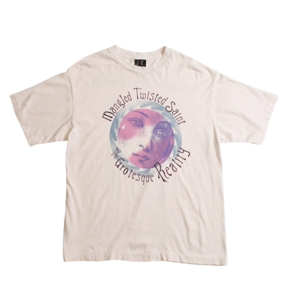 New and unused SAINT MICHAEL TWISTED SAINT short sleeve T-shirt SM-MK8-0000-C09 Size L Sean Weatherspoon Used 4a003415