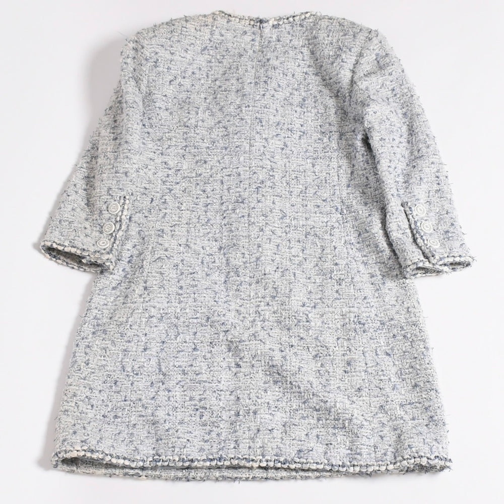 CHANEL Lesage Fancy Tweed Dress P60284V45762 Size 42 Here Mark No Color Blue White Good Condition Used 4a003301
