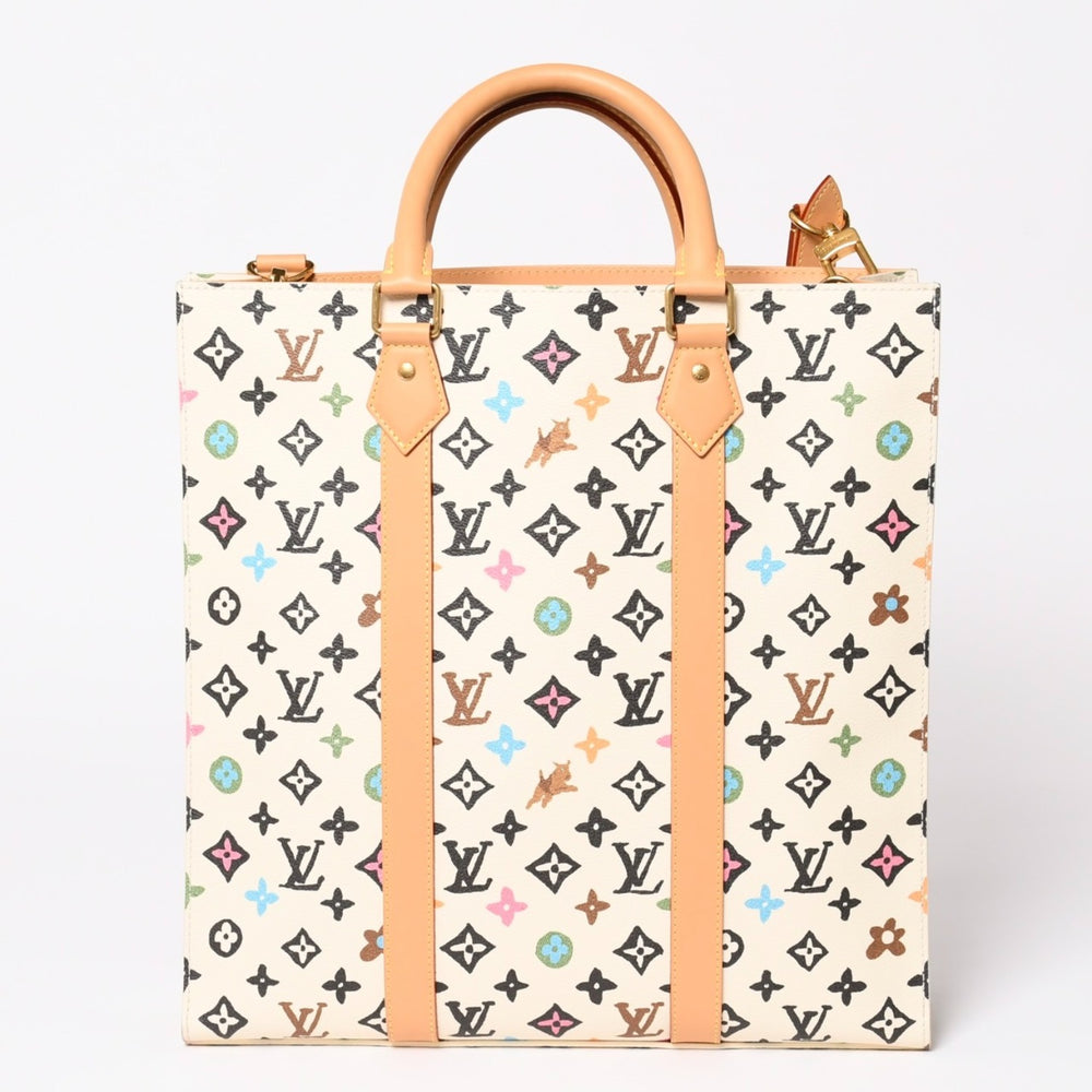 極美品 LOUIS VUITTON ルイヴィトン モノグラムクラギー サックプラ 2WAY トートバッグ M24859 アイボリー マルチカラー 中古 4a003564