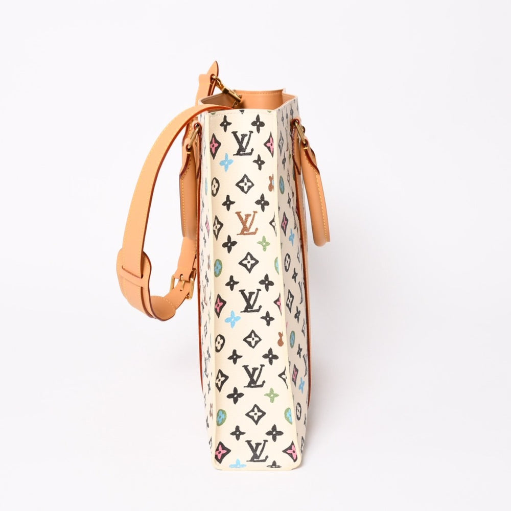 極美品 LOUIS VUITTON ルイヴィトン モノグラムクラギー サックプラ 2WAY トートバッグ M24859 アイボリー マルチカラー 中古 4a003564
