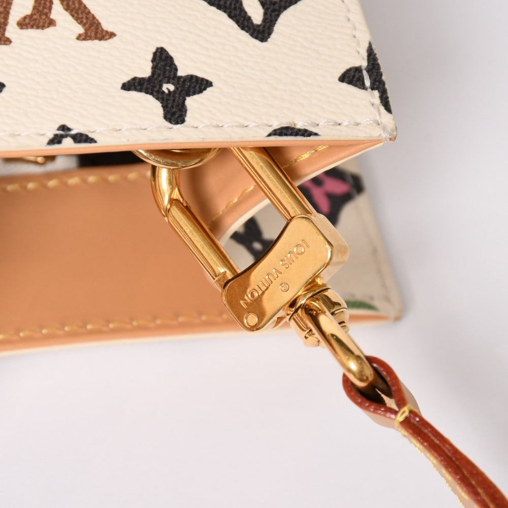 極美品 LOUIS VUITTON ルイヴィトン モノグラムクラギー サックプラ 2WAY トートバッグ M24859 アイボリー マルチカラー 中古 4a003564