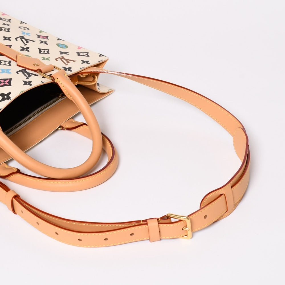 極美品 LOUIS VUITTON ルイヴィトン モノグラムクラギー サックプラ 2WAY トートバッグ M24859 アイボリー マルチカラー 中古 4a003564