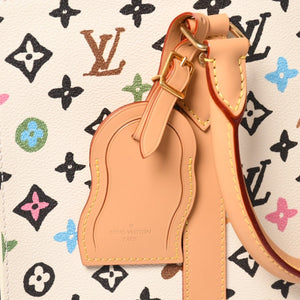 Very Good Condition LOUIS VUITTON Monogram Craggy Sac Pla 2WAY Tote Bag M24859 Ivory Multicolor Used 4a003564