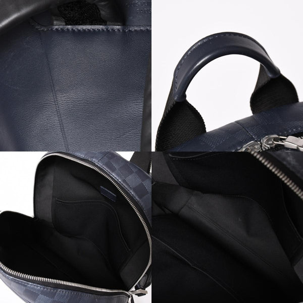 LOUIS VUITTON Campus Backpack Rucksack N40091 Damier Infini Dark Navy Good Condition Used 4a004611