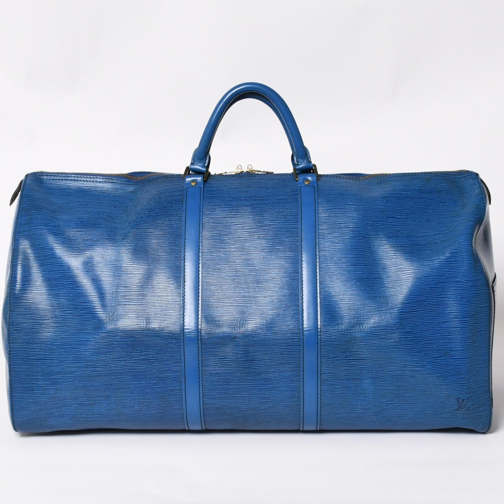 LOUIS VUITTON ルイヴィトン ボストンバッグ キーポル60 M42975 エピレザー トレドブルー ゴールド金具 美品 中古 4a004636