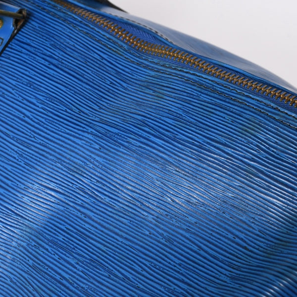 LOUIS VUITTON Boston Bag Keepall 60 M42975 Epi Leather Toledo Blue Gold Hardware Good Condition Used 4a004636