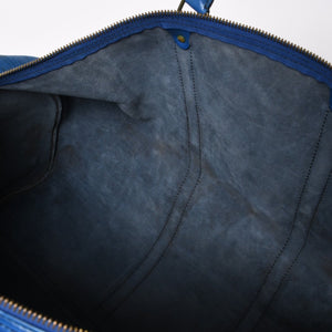 LOUIS VUITTON Boston Bag Keepall 60 M42975 Epi Leather Toledo Blue Gold Hardware Good Condition Used 4a004636
