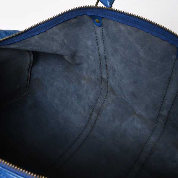 LOUIS VUITTON Boston Bag Keepall 60 M42975 Epi Leather Toledo Blue Gold Hardware Good Condition Used 4a004636