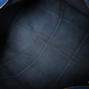 LOUIS VUITTON Boston Bag Keepall 60 M42975 Epi Leather Toledo Blue Gold Hardware Good Condition Used 4a004636