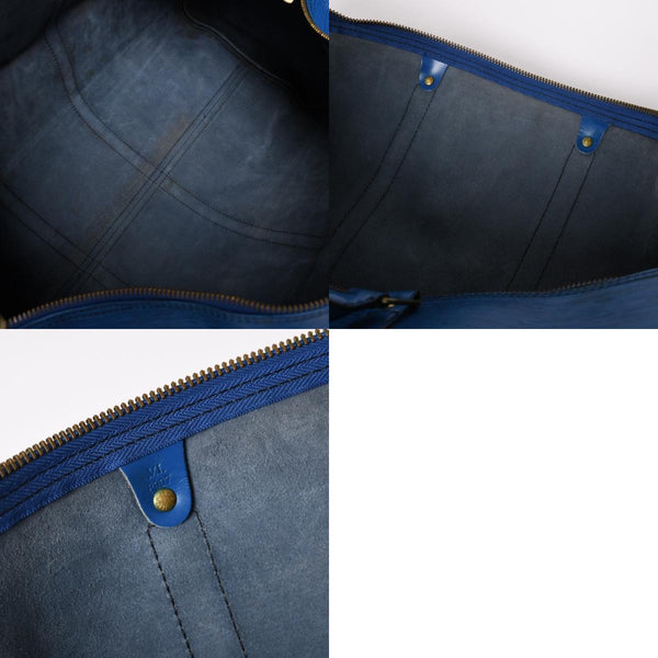 LOUIS VUITTON Boston Bag Keepall 60 M42975 Epi Leather Toledo Blue Gold Hardware Good Condition Used 4a004636