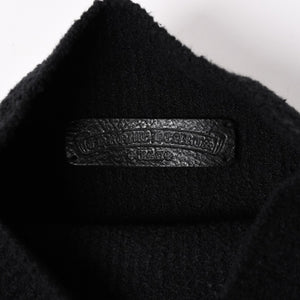 新品未使用 CHROME HEARTS クロムハーツ Y NOT ニットセーター サイズML ハラコ CHクロスパッチ 3パッチ シルバー925 ブラック 中古 4a003341