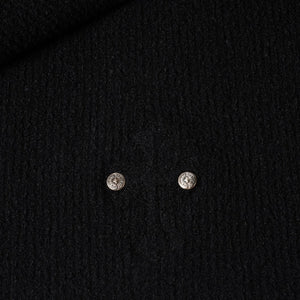 新品未使用 CHROME HEARTS クロムハーツ Y NOT ニットセーター サイズML ハラコ CHクロスパッチ 3パッチ シルバー925 ブラック 中古 4a003341