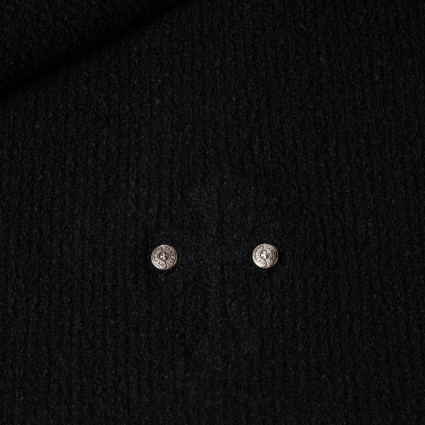 新品未使用 CHROME HEARTS クロムハーツ Y NOT ニットセーター サイズML ハラコ CHクロスパッチ 3パッチ シルバー925 ブラック 中古 4a003341