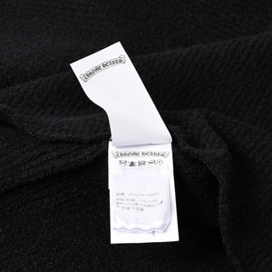 新品未使用 CHROME HEARTS クロムハーツ Y NOT ニットセーター サイズML ハラコ CHクロスパッチ 3パッチ シルバー925 ブラック 中古 4a003341