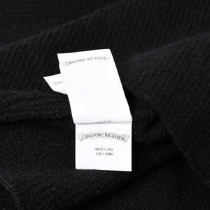 新品未使用 CHROME HEARTS クロムハーツ Y NOT ニットセーター サイズML ハラコ CHクロスパッチ 3パッチ シルバー925 ブラック 中古 4a003341