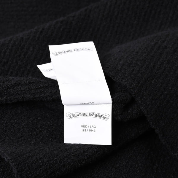 新品未使用 CHROME HEARTS クロムハーツ Y NOT ニットセーター サイズML ハラコ CHクロスパッチ 3パッチ シルバー925 ブラック 中古 4a003341