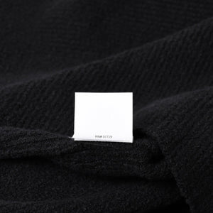新品未使用 CHROME HEARTS クロムハーツ Y NOT ニットセーター サイズML ハラコ CHクロスパッチ 3パッチ シルバー925 ブラック 中古 4a003341