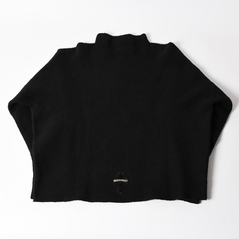 New and unused CHROME HEARTS Y NOT Knit Sweater Size ML Haraco CH Cross Patch 3 Patch Silver 925 Black Used 4a003341