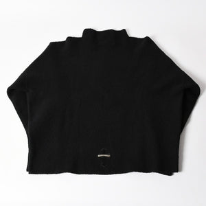 新品未使用 CHROME HEARTS クロムハーツ Y NOT ニットセーター サイズML ハラコ CHクロスパッチ 3パッチ シルバー925 ブラック 中古 4a003341