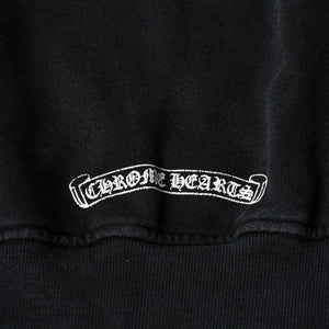 新品未使用 CHROME HEARTS クロムハーツ SOAP N WATER スウェットシャツ サイズM ヴィンテージ加工 新作 フェードブラック 中古 4a003346