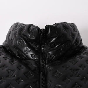 極美品 LOUIS VUITTON ルイヴィトン ダウンジャケット モノグラムパファーダウンジャケット ブラック サイズ50 ブルゾン 112477 中古 4a001044