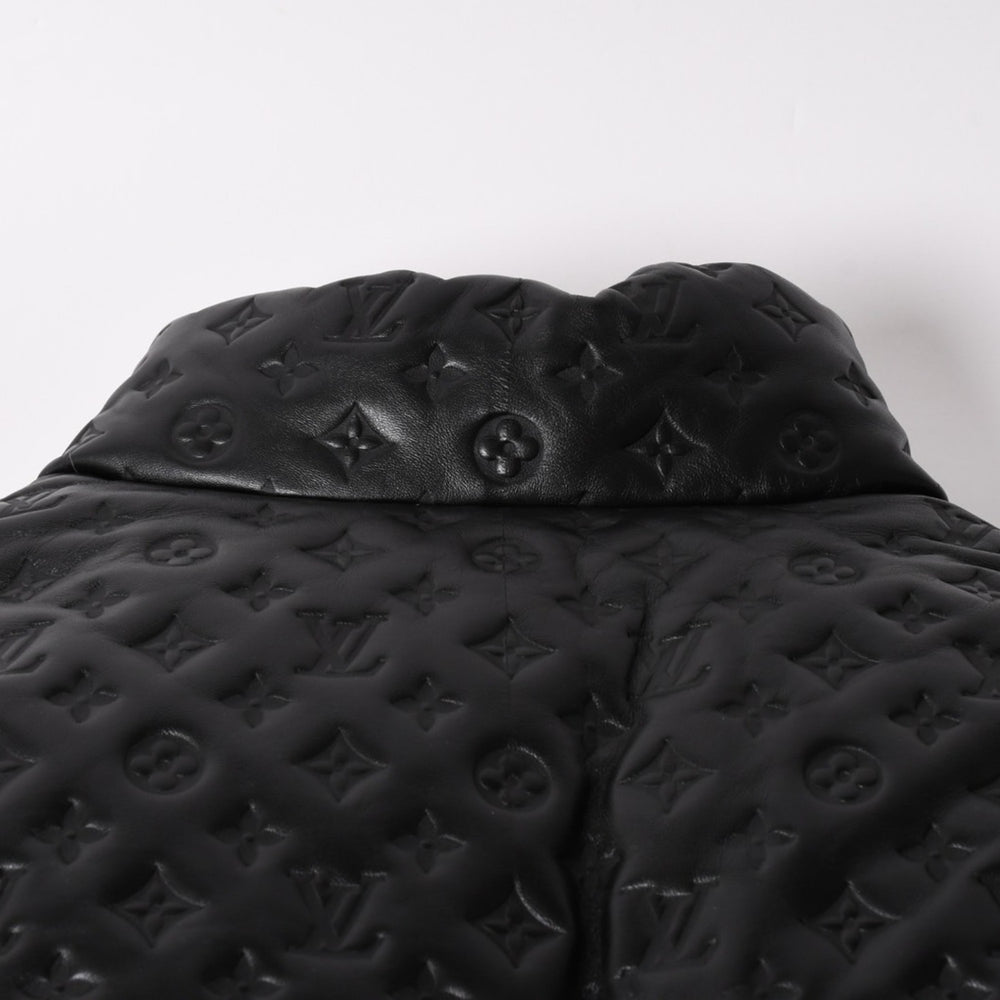 極美品 LOUIS VUITTON ルイヴィトン ダウンジャケット モノグラムパファーダウンジャケット ブラック サイズ50 ブルゾン 112477 中古 4a001044
