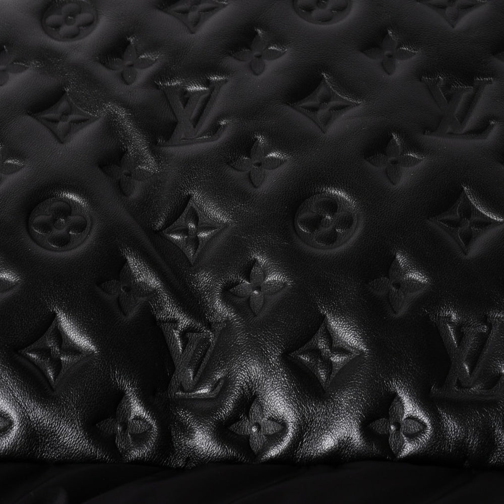 極美品 LOUIS VUITTON ルイヴィトン ダウンジャケット モノグラムパファーダウンジャケット ブラック サイズ50 ブルゾン 112477 中古 4a001044