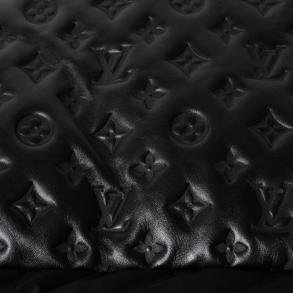 極美品 LOUIS VUITTON ルイヴィトン ダウンジャケット モノグラムパファーダウンジャケット ブラック サイズ50 ブルゾン 112477 中古 4a001044