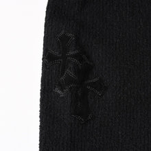 画像をギャラリービューアに読み込む, 新品未使用 CHROME HEARTS クロムハーツ Y NOT ニットセーター サイズML ハラコ CHクロスパッチ 3パッチ シルバー925 ブラック 中古 4a003341