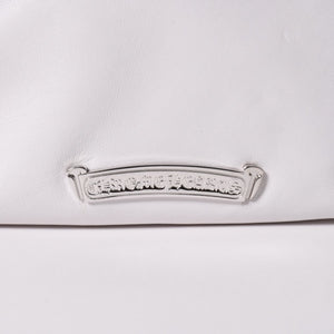 極美品 CHROME HEARTS クロムハーツ セーフティピン ポーチ ショルダーバッグ ホワイト シルバー金具 中古 4a003344