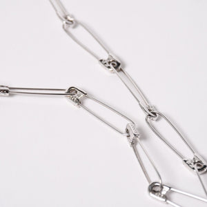 極美品 CHROME HEARTS クロムハーツ セーフティピン ポーチ ショルダーバッグ ホワイト シルバー金具 中古 4a003344