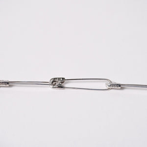 極美品 CHROME HEARTS クロムハーツ セーフティピン ポーチ ショルダーバッグ ホワイト シルバー金具 中古 4a003344