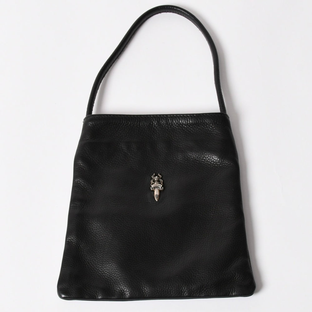 Very Good Condition CHROME HEARTS DAGGER DRACULA BAG Dagger Dracula Handbag Dagger Decoration Black Silver 925 Used 4a003342