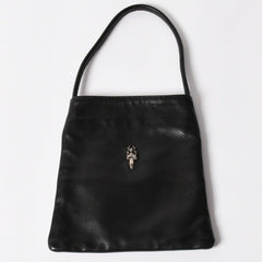 極美品 CHROME HEARTS クロムハーツ DAGGER DRACULA BAG ダガー ドラキュラ ハンドバッグ ダガー装飾 ブラック シルバー925 中古 4a003342