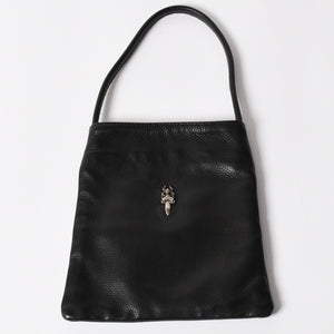 極美品 CHROME HEARTS クロムハーツ DAGGER DRACULA BAG ダガー ドラキュラ ハンドバッグ ダガー装飾 ブラック シルバー925 中古 4a003342