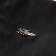 Load image into Gallery viewer, 極美品 CHROME HEARTS クロムハーツ DAGGER DRACULA BAG ダガー ドラキュラ ハンドバッグ ダガー装飾 ブラック シルバー925 中古 4a003342