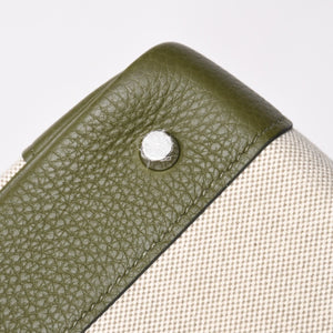 新品同様 HERMES エルメス Haut a Courroies40 オータクロア40 ハンドバッグ トワルアッシュ トゴ ヴェールヴェロネーゼ U刻印 SV金具 中古 4a003354