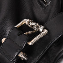 画像をギャラリービューアに読み込む, 極美品 CHROME HEARTS クロムハーツ SLUFF LTHR スラフ ライダースジャケット サイズS ラージCHクロス装飾 ブラック 中古 4a003352