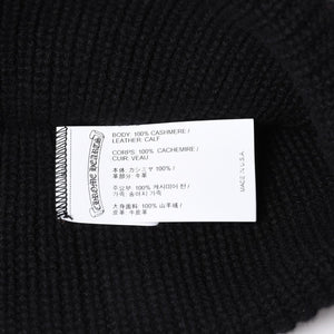 新品未使用 CHROME HEARTS クロムハーツ スターパッチ カシミヤ ニットキャップ ビーニー ONE SIZE 53-60 3パッチ クロスボール 中古 4a003338