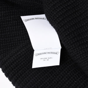 新品未使用 CHROME HEARTS クロムハーツ スターパッチ カシミヤ ニットキャップ ビーニー ONE SIZE 53-60 3パッチ クロスボール 中古 4a003338
