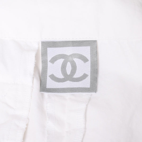極美品 CHANEL シャネル スポーツライン サイドライン ショートパンツ P25349V15762 ホワイト 中古 4a004467