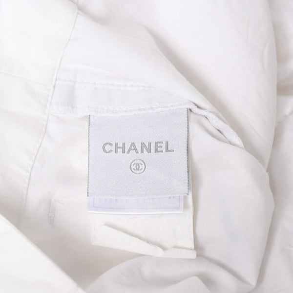 極美品 CHANEL シャネル スポーツライン サイドライン ショートパンツ P25349V15762 ホワイト 中古 4a004467