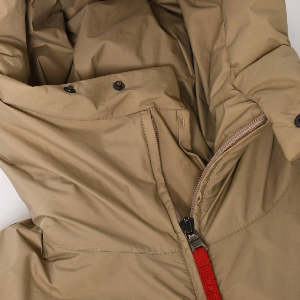 PRADA SPORT Down jacket 24V3770 Outer beige GORE-TEX coat 52 size Bronze hardware Good used 4a004435